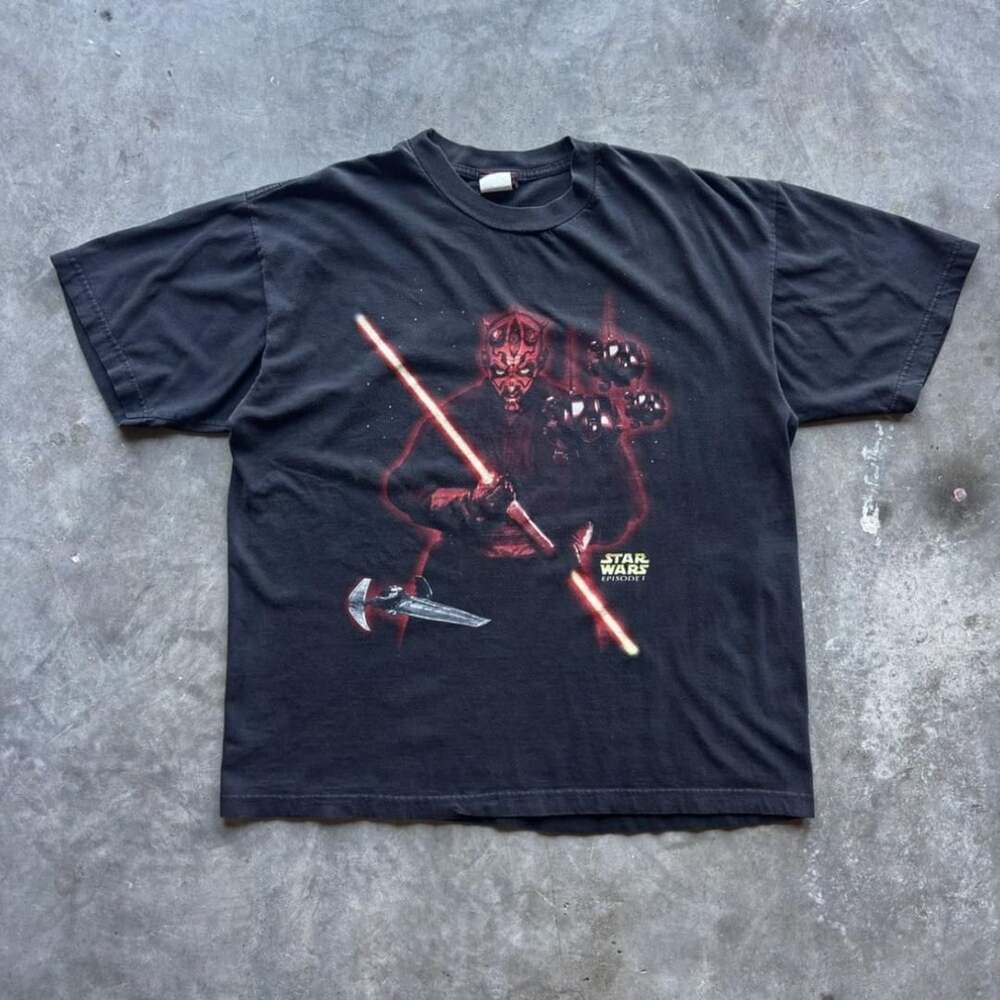 Star Wars Darth Maul Episode 1 T-Shirt XL Black Grail Skate Vintage